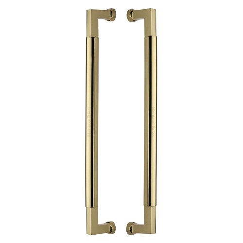 M Marcus Heritage Brass Back to Back Door Pull Handle Bauhaus Design 483mm length